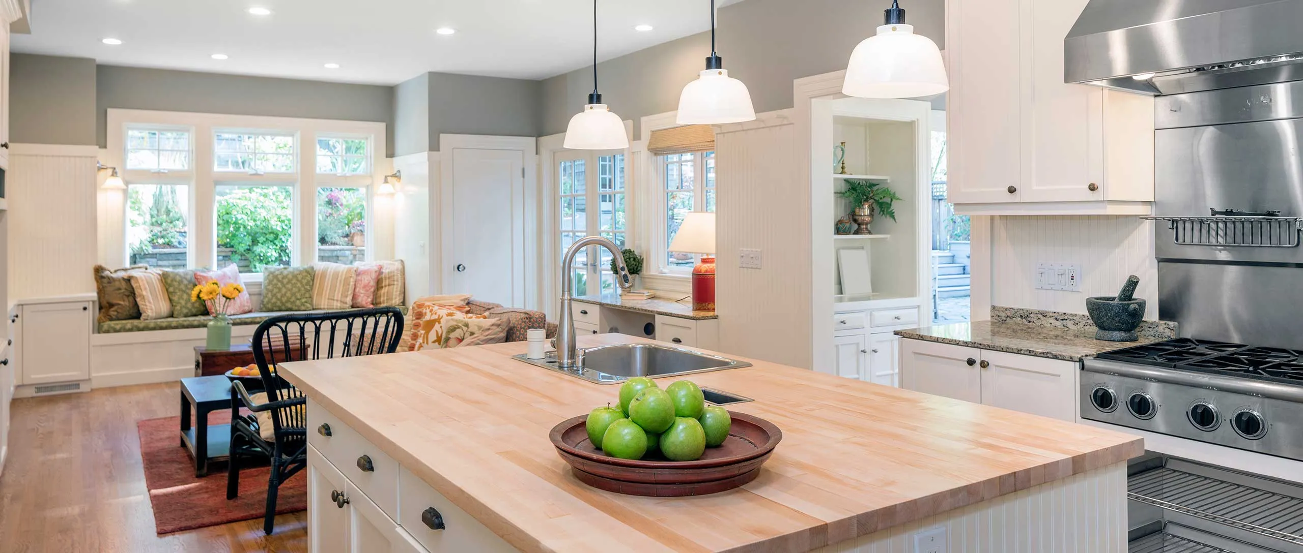 A finished kitchen renovation in a family home
