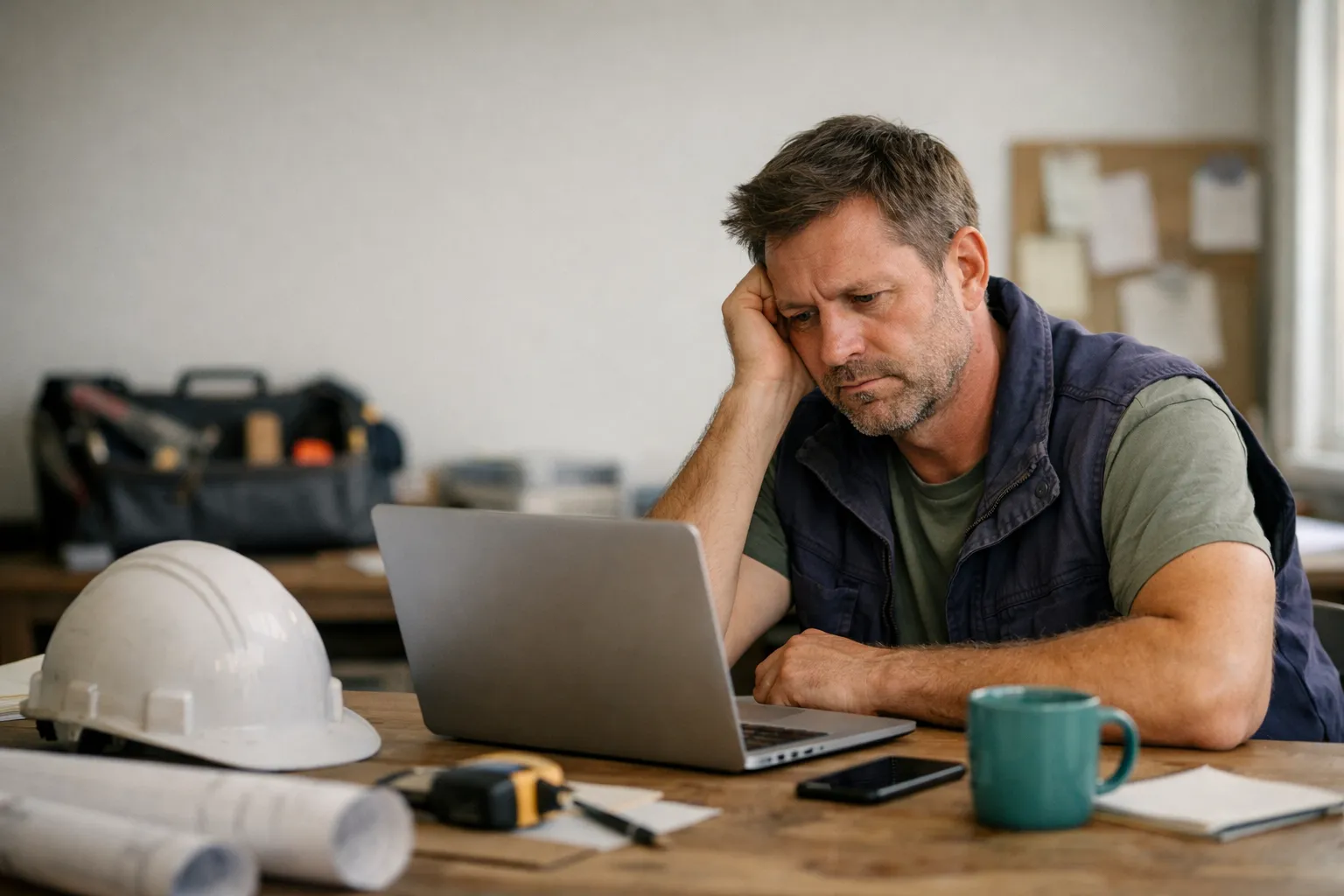 Photograph illustrating how to show up in AI search results for contractors, for Marketing & Technology