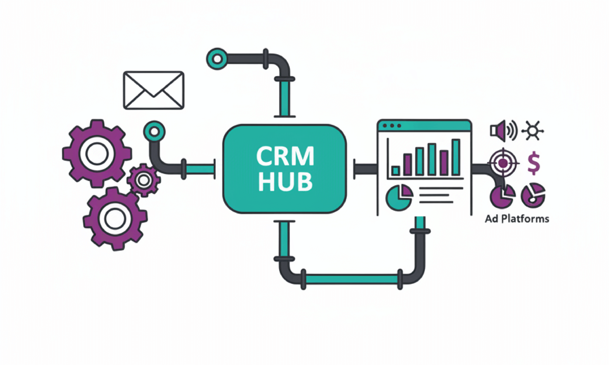 Standard small-business tech stack with CRM, automation, email, ads, and analytics.4