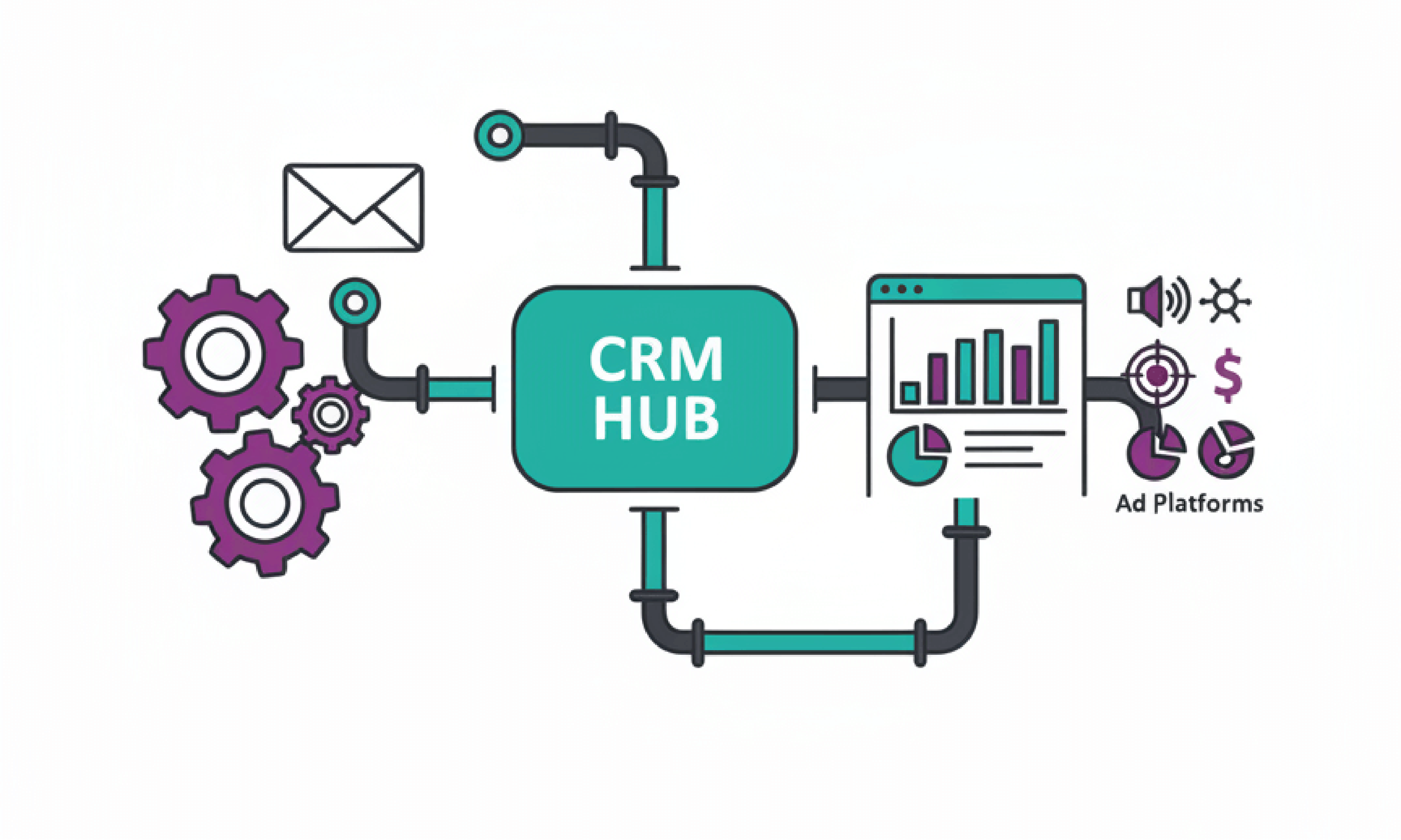 Standard small-business tech stack with CRM, automation, email, ads, and analytics.4